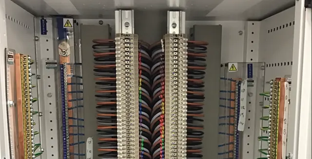 Residential electrical distribution panel wiring